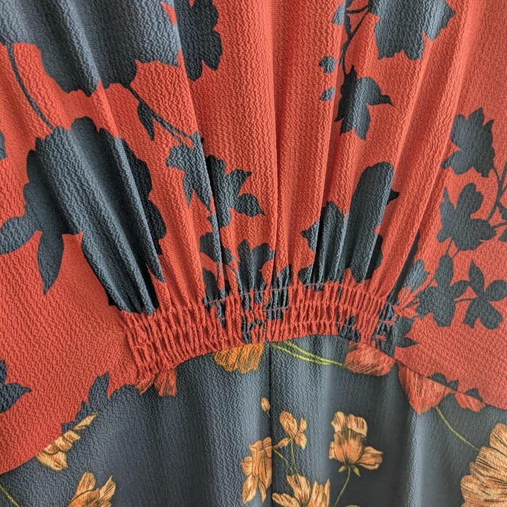 Vince Camuto Handkerchief Hem Floral Midi Dress - Picture 10 of 16